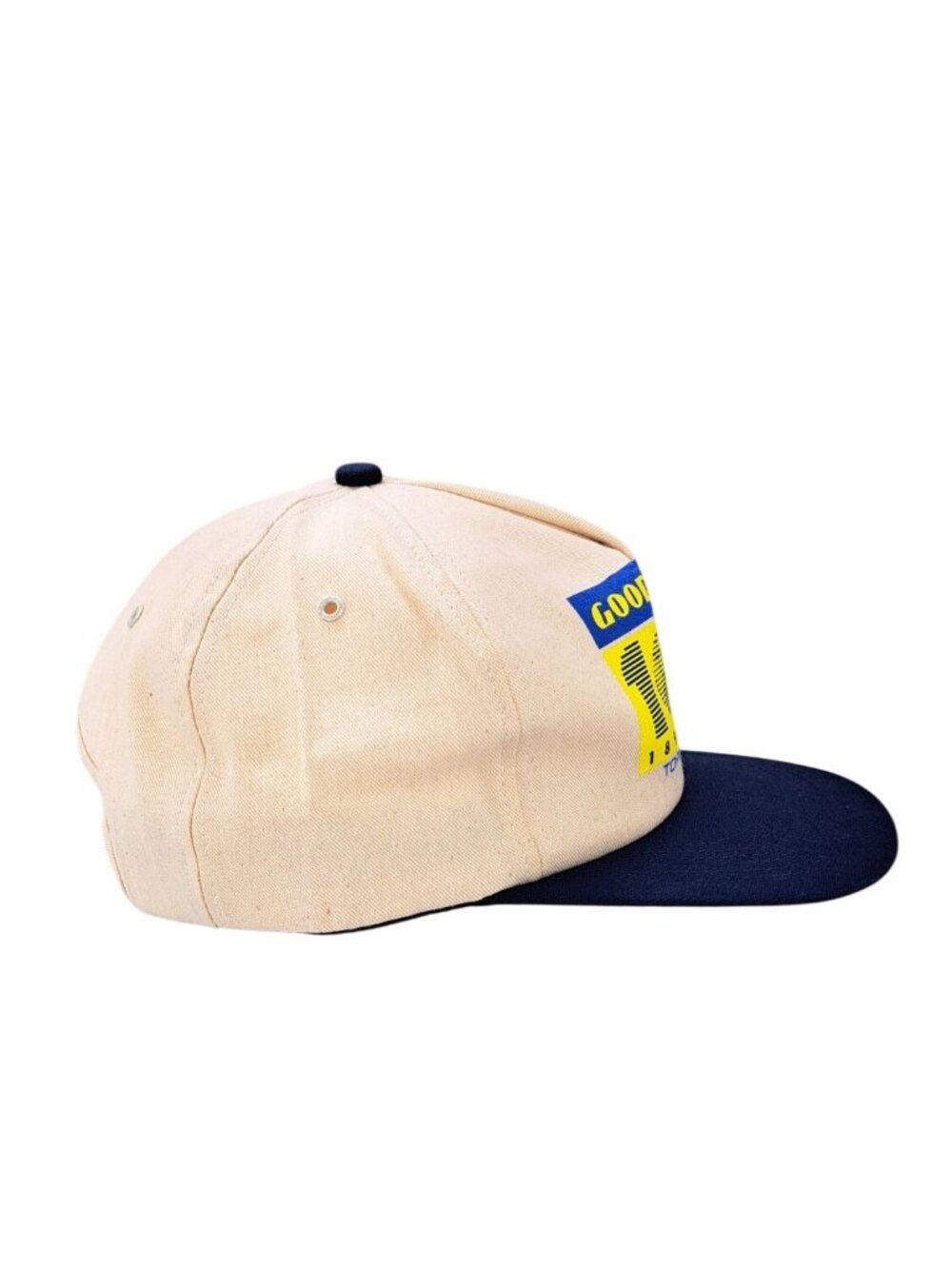 Vintage Goodyear 100th Anniversary Topeka Kansas Cap Snapback Hat Tan Blue New - Picture 5 of 8